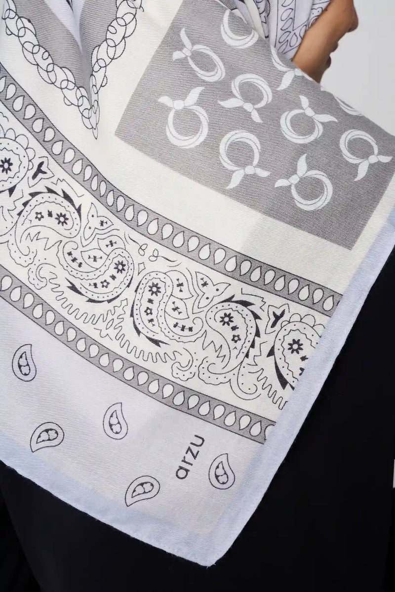 text -- paisley light grey