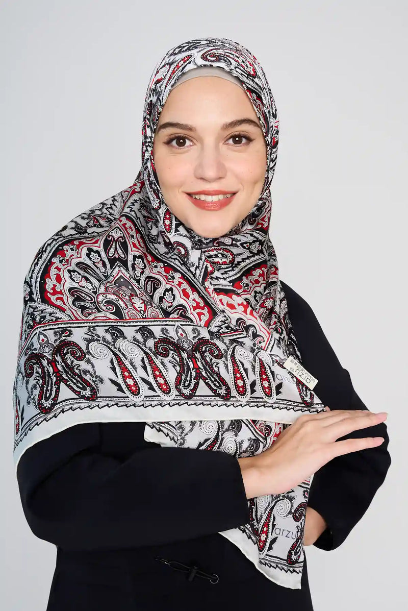 paisley vibes SATIN SILK long scarf – arzu paisley vibes SATIN SILK long scarf – arzu