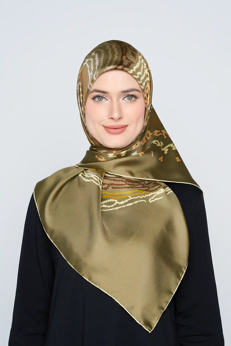 *LIMITED EDITION* thumbprint square TWILL SILK Medium