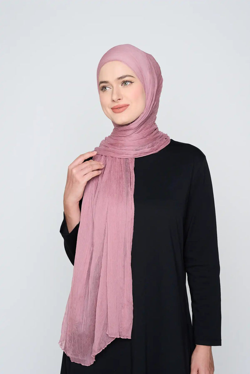 text -- chiffon silk vintage rose