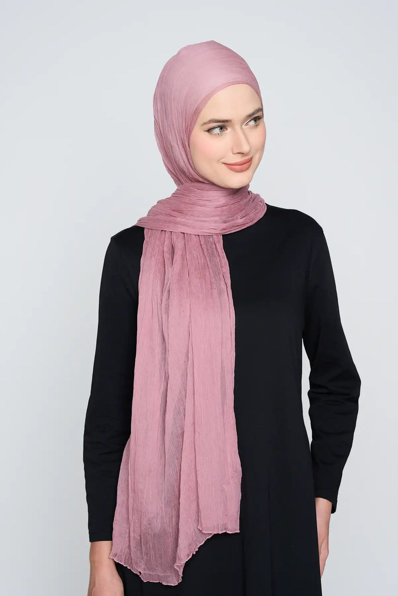 text -- chiffon silk vintage rose