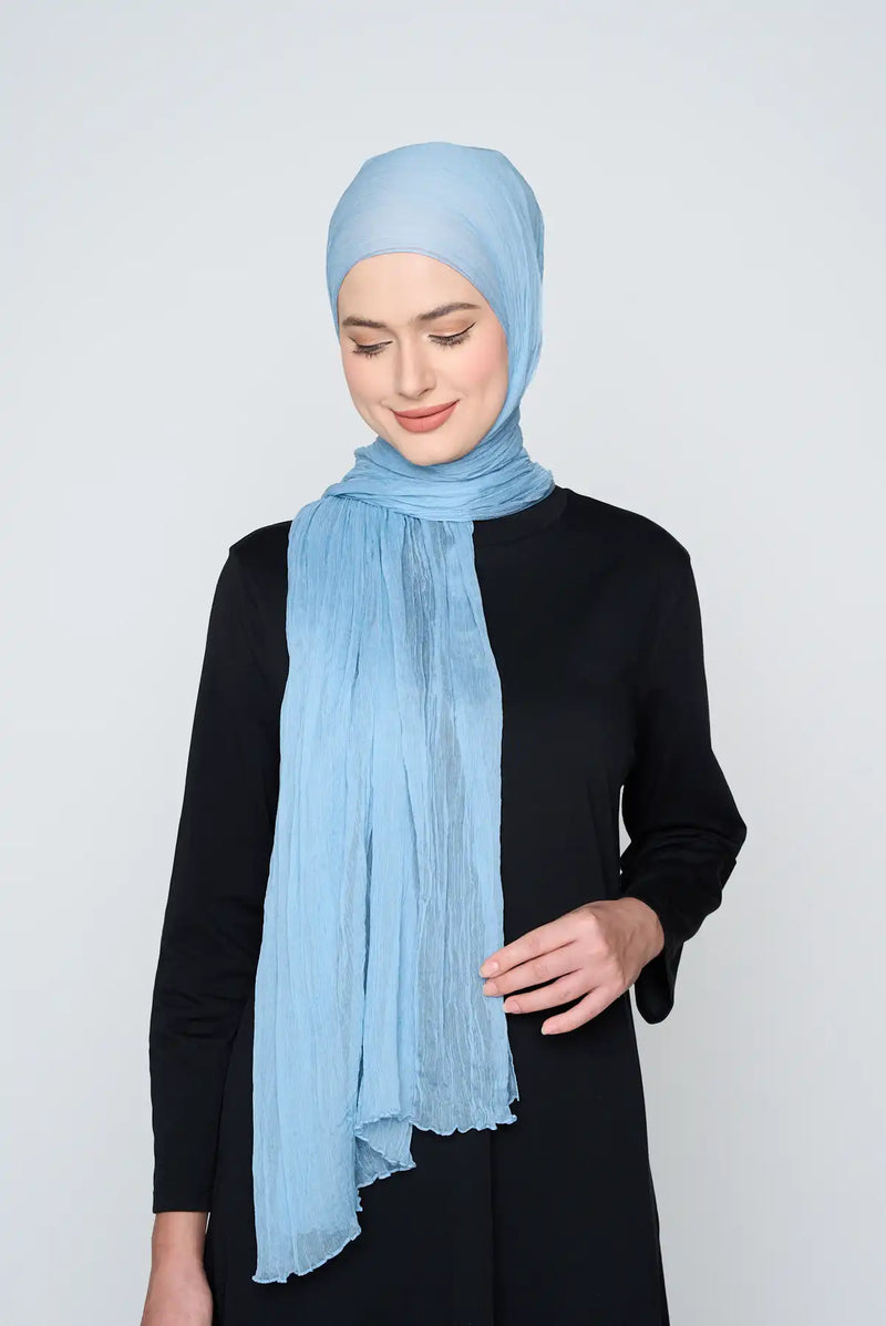 text -- chiffon silk stone blue