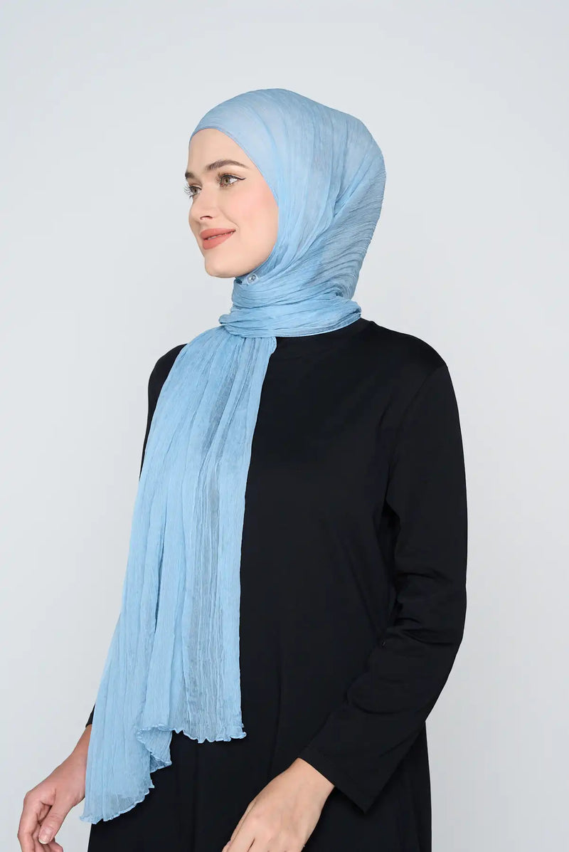 text -- chiffon silk stone blue