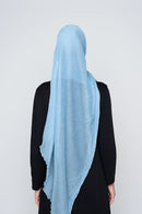 text -- chiffon silk stone blue
