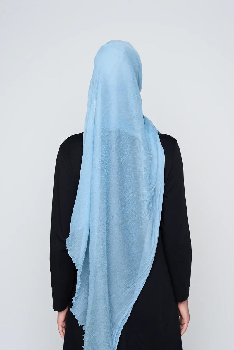 text -- chiffon silk stone blue