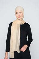 text -- chiffon silk soft beige