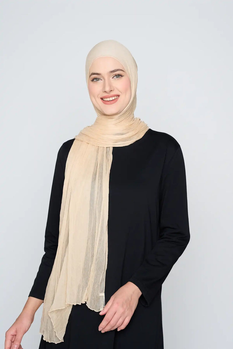 text -- chiffon silk soft beige
