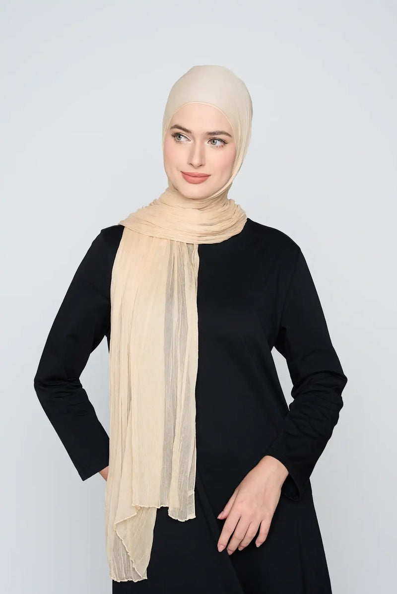 text -- chiffon silk soft beige