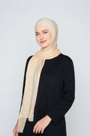 text -- chiffon silk soft beige