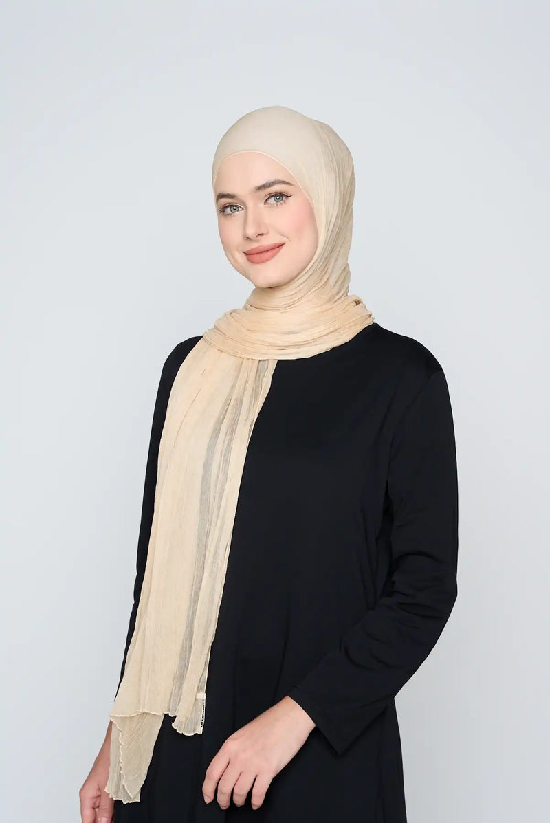 text -- chiffon silk soft beige