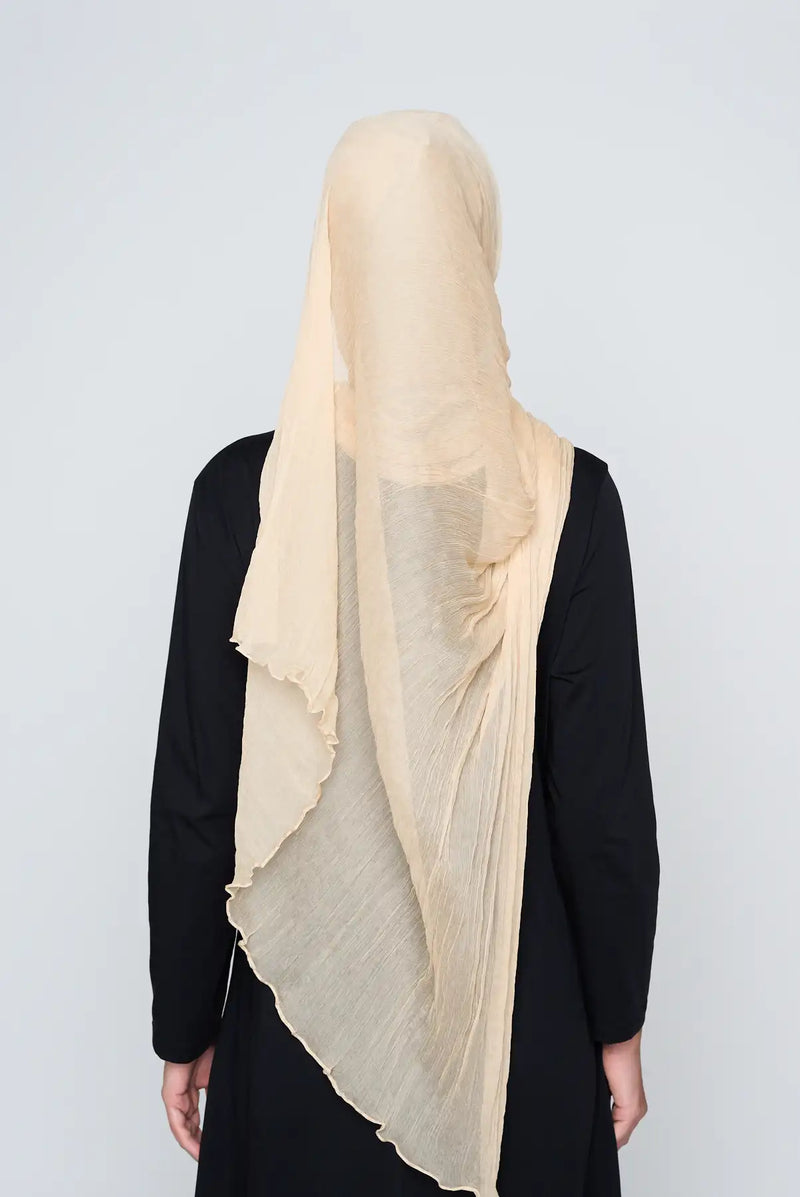 text -- chiffon silk soft beige