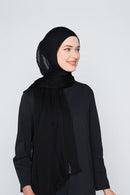 text -- chiffon silk sophisticated black