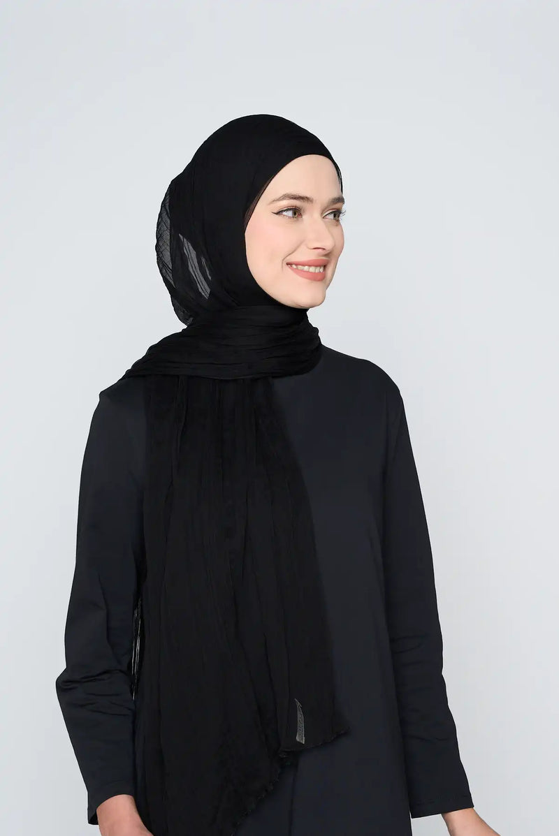 text -- chiffon silk sophisticated black