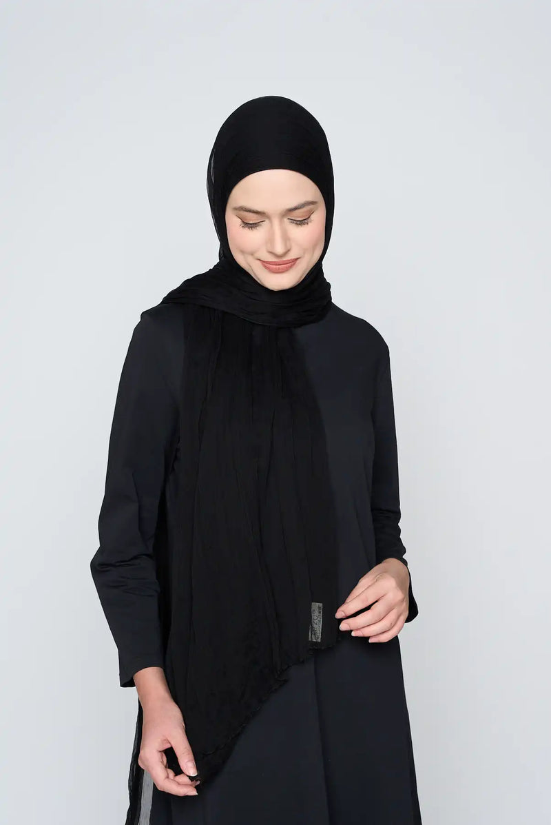 text -- chiffon silk sophisticated black
