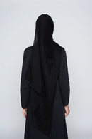 text -- chiffon silk sophisticated black