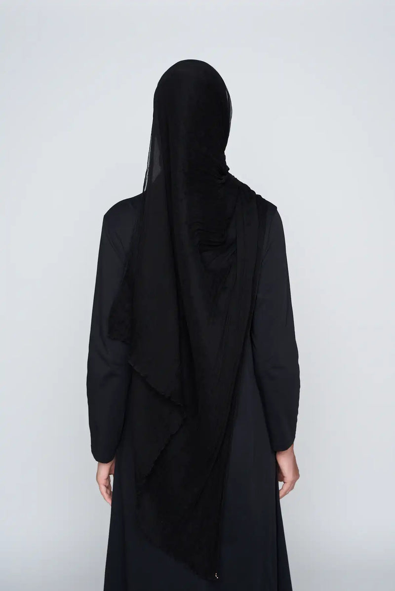 text -- chiffon silk sophisticated black