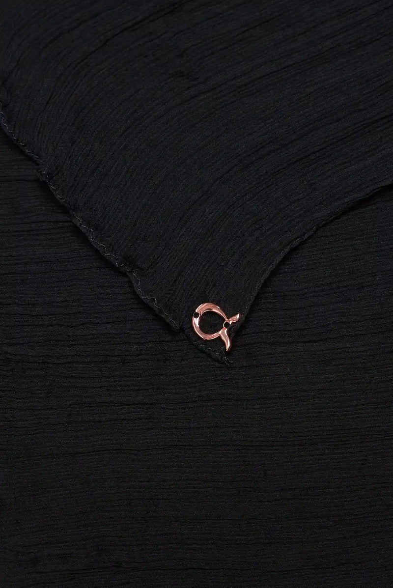 text -- chiffon silk sophisticated black
