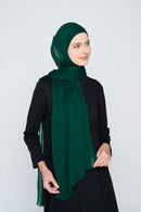 text -- chiffon silk dark jade