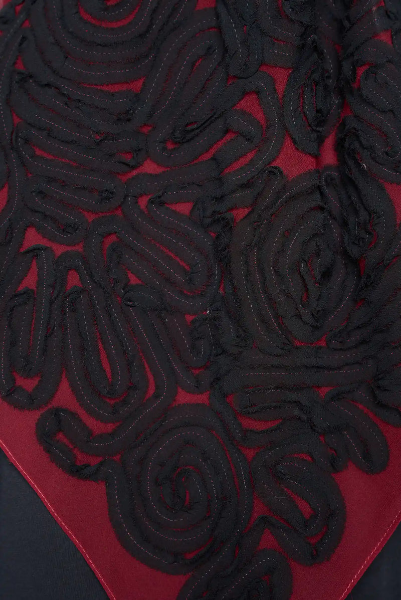 text -- rich maroon