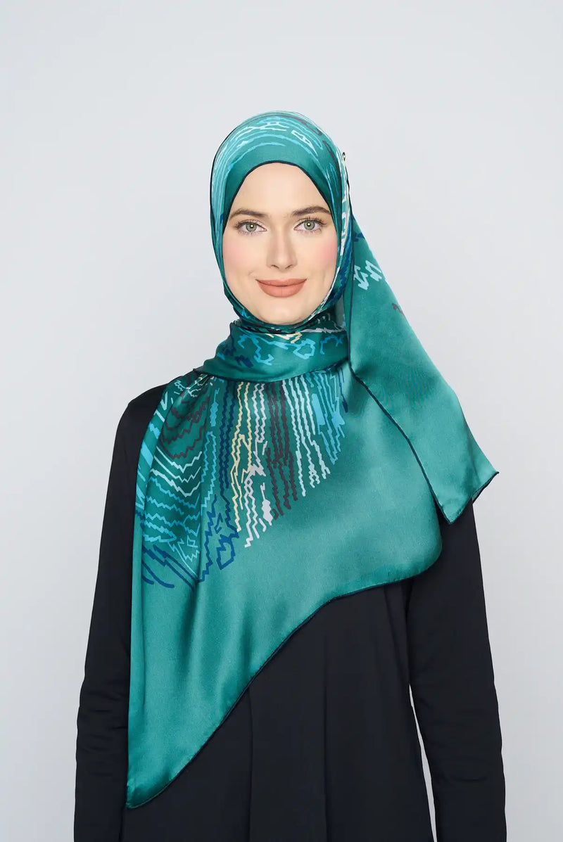thumbprint scarf SERIOUSLY SATIN SILK