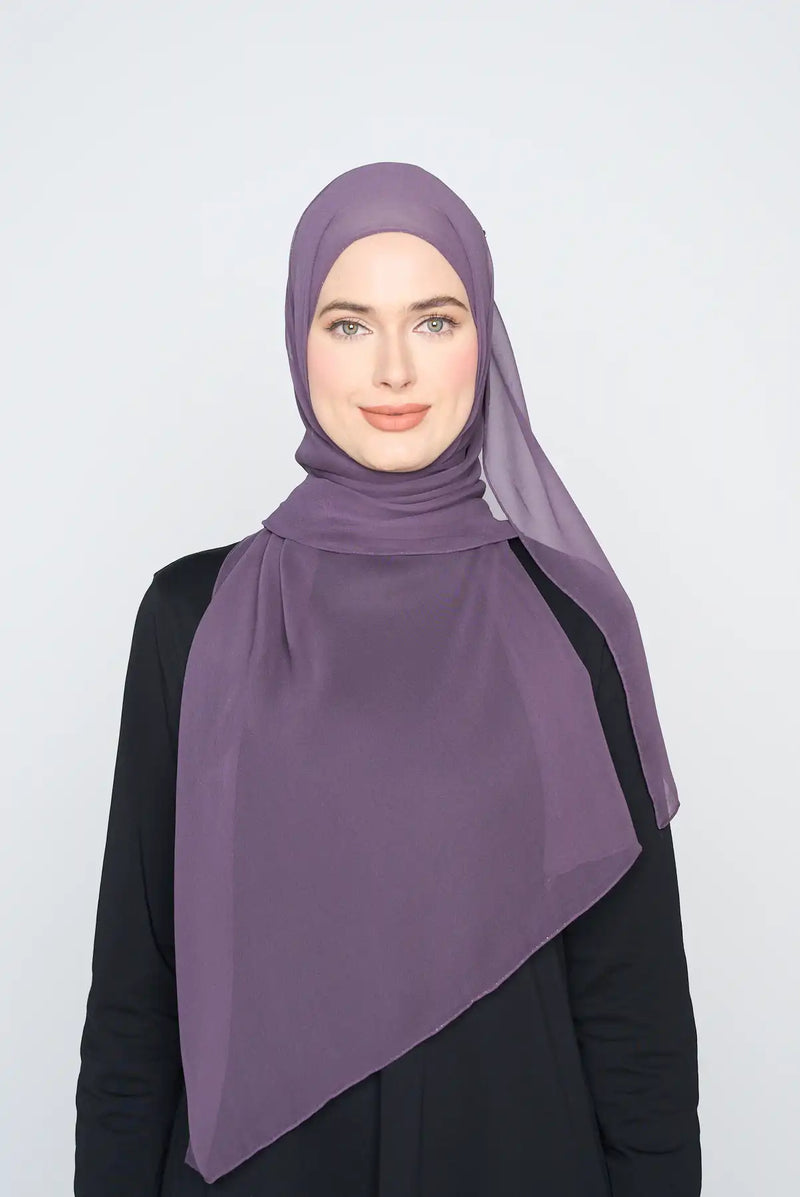 text -- crepe silk soft grape