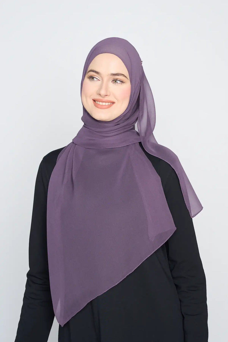 text -- crepe silk soft grape