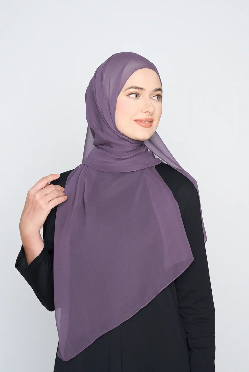text -- crepe silk soft grape