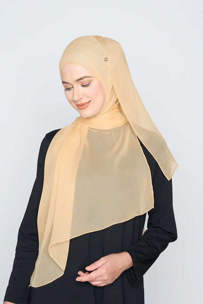 text -- crepe silk gold