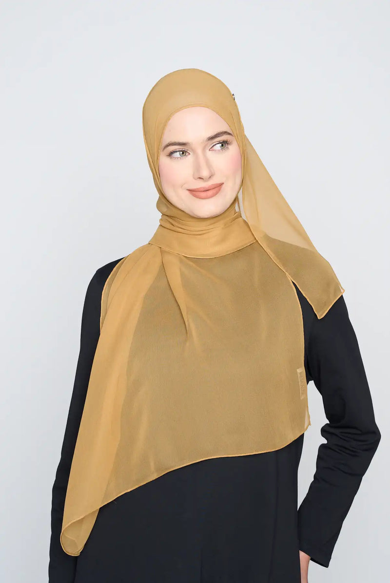 text -- crepe silk caramel
