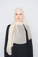 text -- crepe silk sand