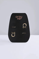 text -- gold pin