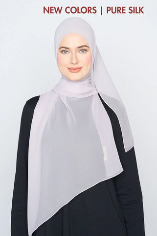 text -- crepe silk silken lilac