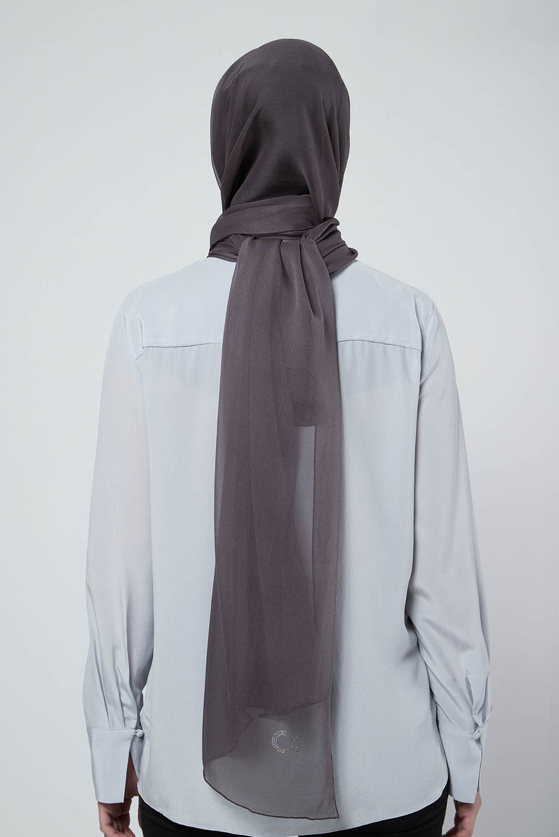 text -- crepe silk charcoal
