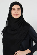 text -- chiffon silk sophisticated black