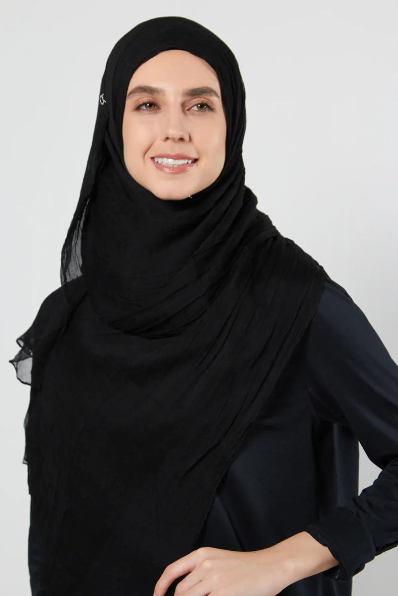 text -- chiffon silk sophisticated black