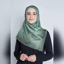 arzu tie the knot TWILL SILK square V2 | printed hijab with natural shimmer