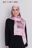 floating stems scarf SERIOUSLY SATIN SILK