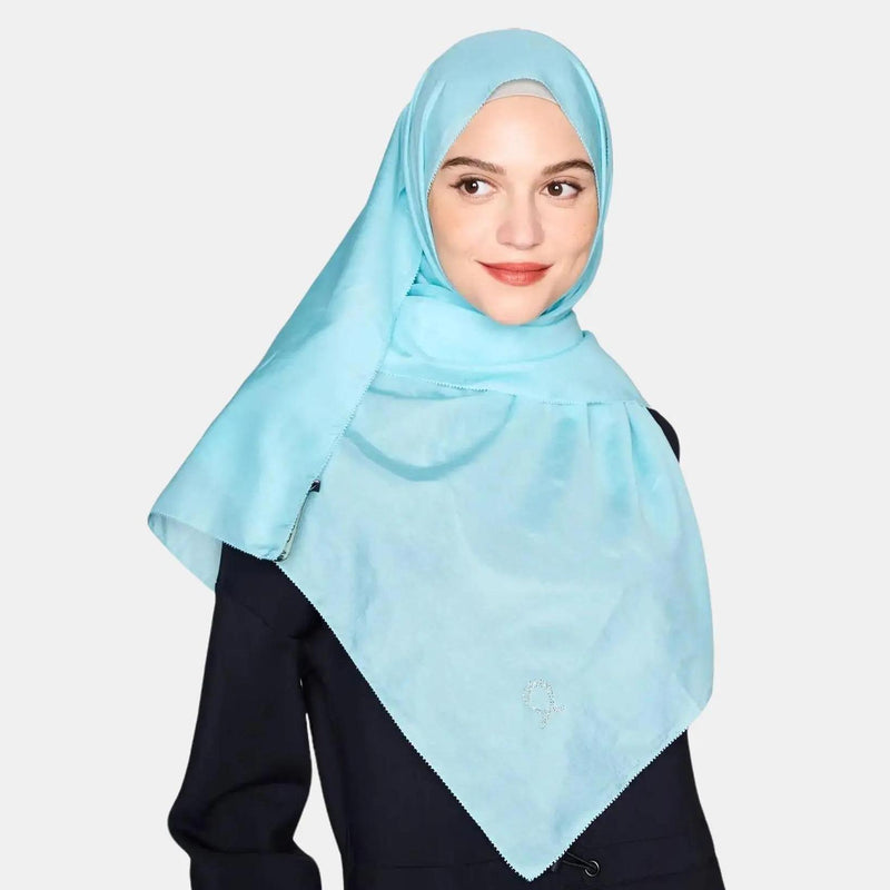 arzu the good wrinkle SILK COTTON long scarf with fine tooth edge | baik untuk ibu