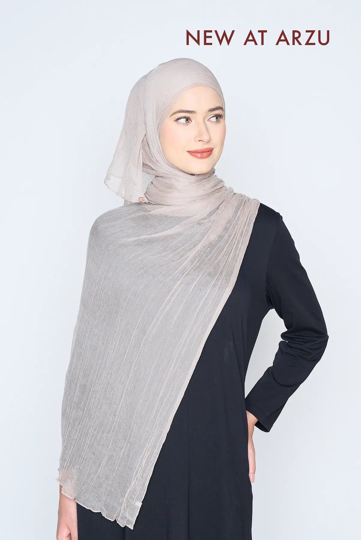 text -- chiffon silk taupe