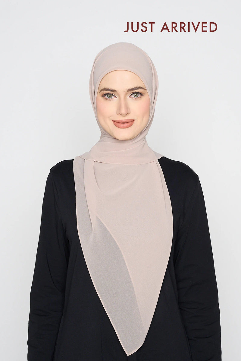 text -- georgette soft greige