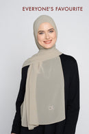 stretch easy GEORGETTE shawl with italian hem