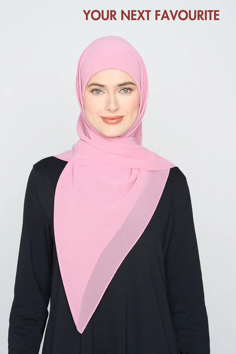 text -- georgette dusty pink
