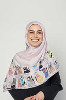 cats of the world square TWILL No-Silk Silk™ Large