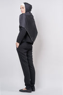 text -- shimmering black white piping