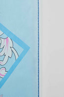 text -- blue pink fleur de lis