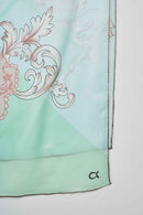 text -- aqua fleur de lis