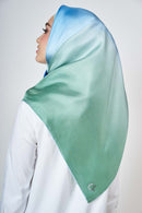 text -- shimmering blue green