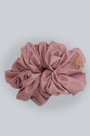 text -- scrunchie nude pink