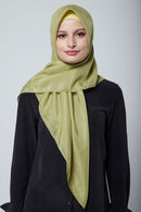 text -- lustrous olive green