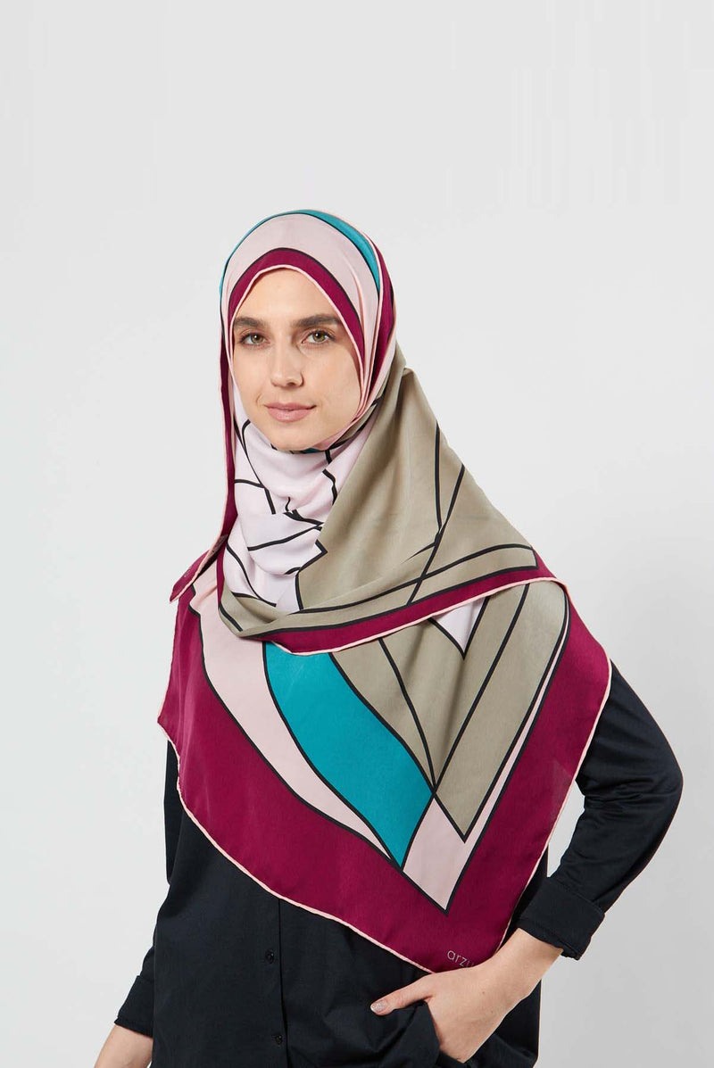 stained glass scarf No-Silk Silk
